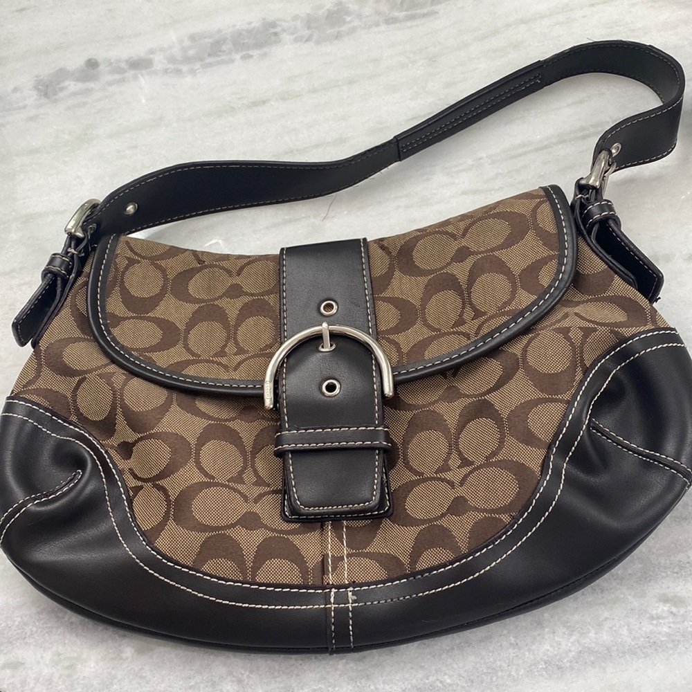 Brown Tan Coach Shoulder Bag